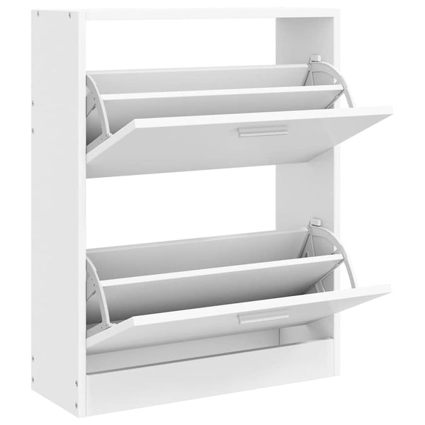 Weißer Schuhschrank mit 2 Fächern