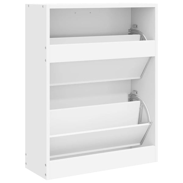 Weißer Schuhschrank mit 2 Fächern
