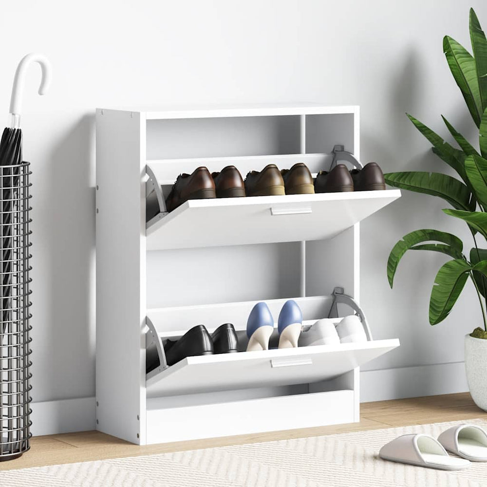 Weißer Schuhschrank mit 2 Fächern