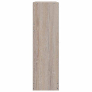 Schuhschrank Holz in Eichen-Optik mit 2 Schuhkippern