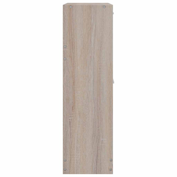 Schuhschrank Holz in Eichen-Optik mit 2 Schuhkippern