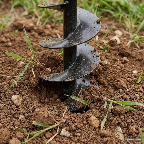 Erdbohrer mit Griff 180 mm Verlängerungsrohr 5 m