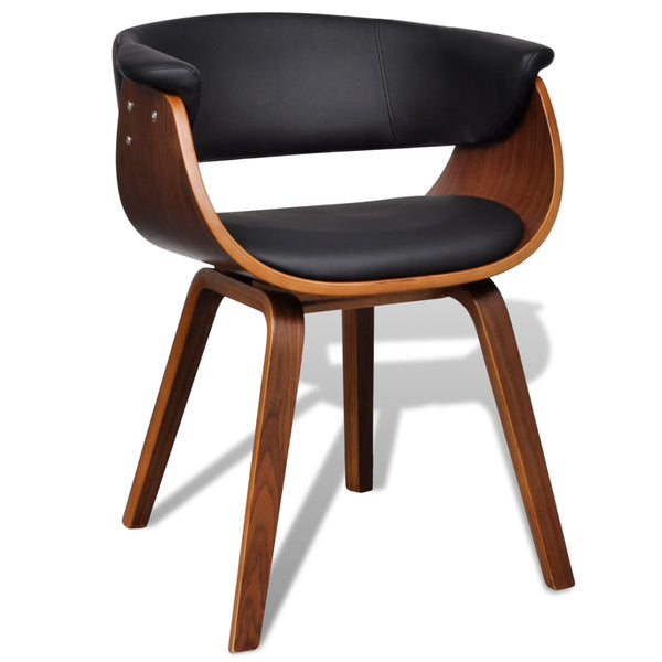 vidaXL Chaises de salle à manger 2 pcs. Bois courbé et similicuir