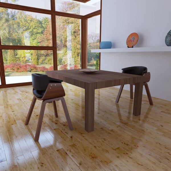 vidaXL Chaises de salle à manger 2 pcs. Bois courbé et similicuir