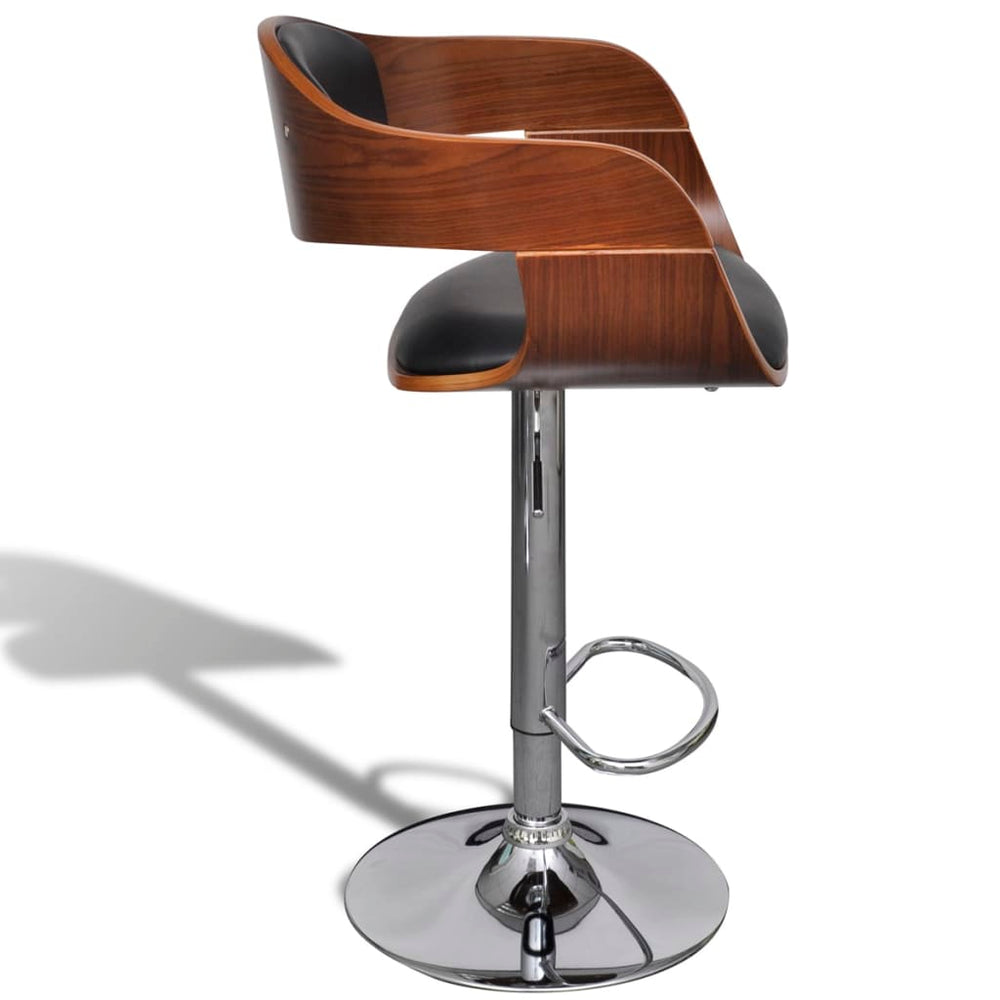 vidaXL Bar Stools 2 pcs Bentwood and Faux Leather