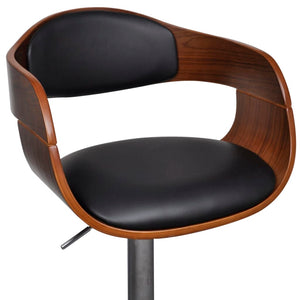 vidaXL Tabourets de bar 2 pcs Bois courbé et similicuir