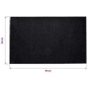 Türmatte Schwarz 90 x 60 cm PVC