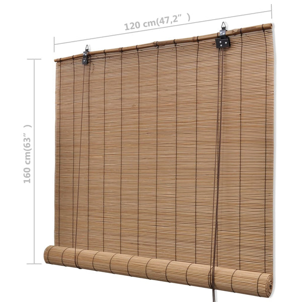 Store en bambou marron 120x160 cm