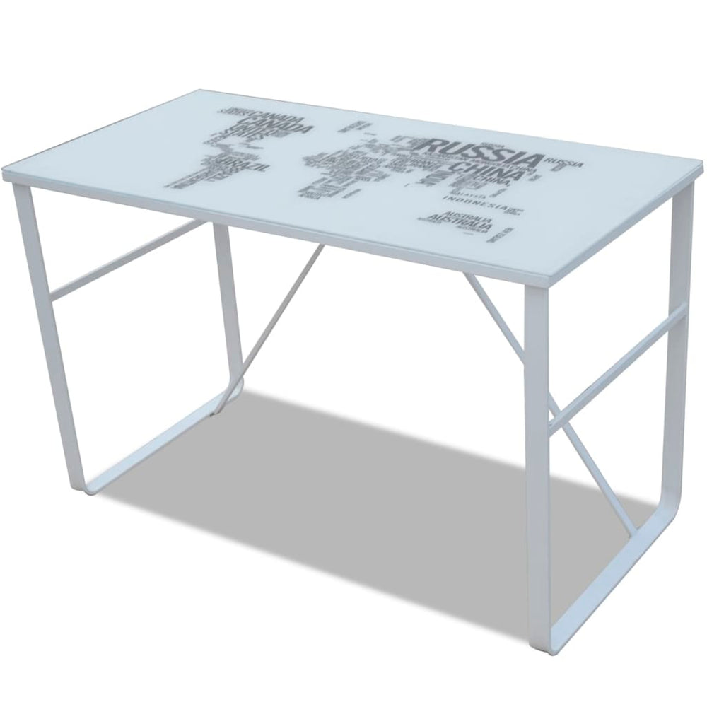 Schreibtisch mit Weltkarten-Design