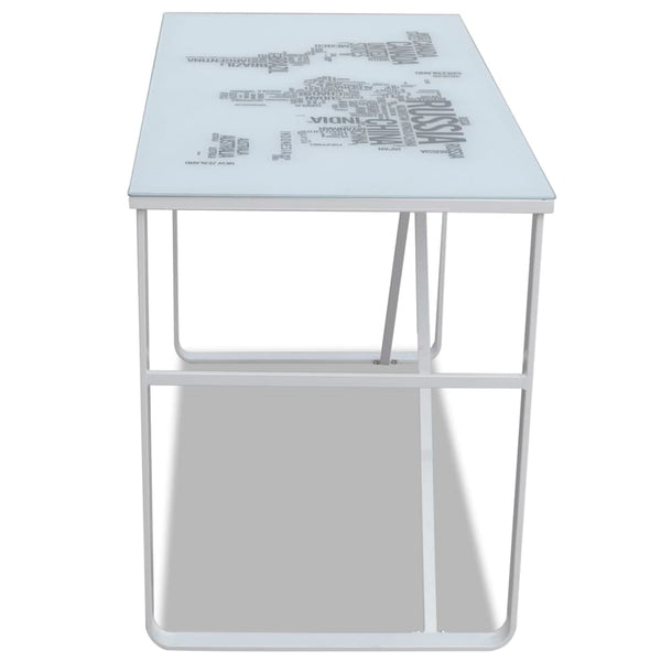 Schreibtisch mit Weltkarten-Design