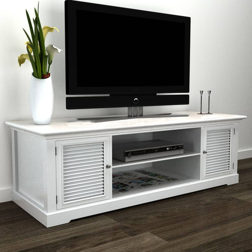 vidaXL Meuble TV blanc en bois
