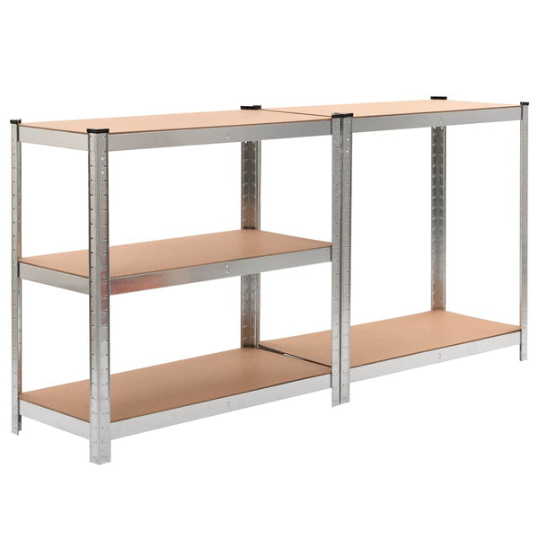 vidaXL Étagères de rangement 2 pcs Argentées