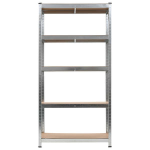 vidaXL Étagères de rangement 2 pcs Argentées