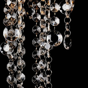 Hängelampe edle Deckenlampe mit transparenten Kristallperlen