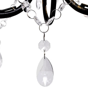 Art Nouveau Deckenlampe mit Kristallperlen