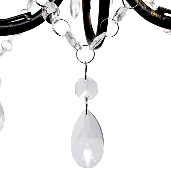Art Nouveau Deckenlampe mit Kristallperlen