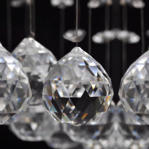 Plafonnier blanc avec perles de verre étincelantes 8 x G9 29 cm