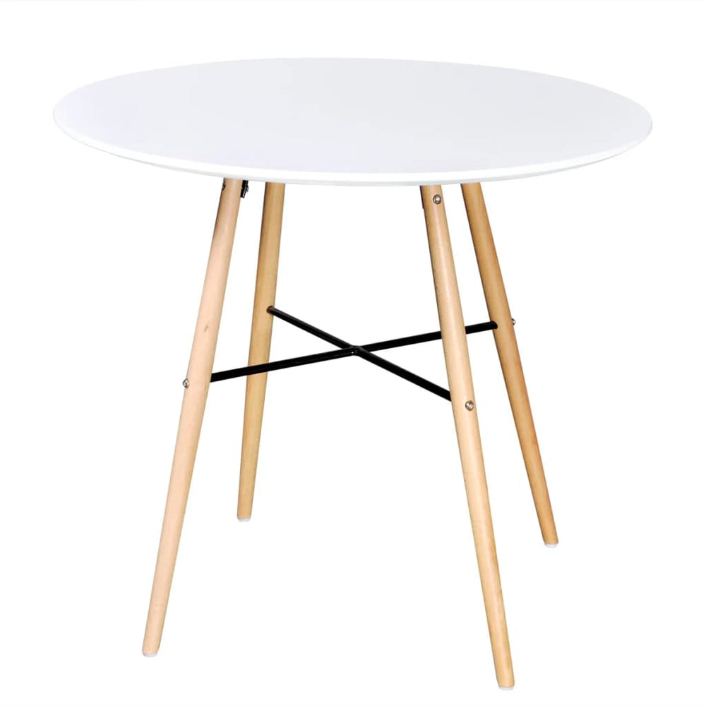 Runder Esstisch Weiß MDF