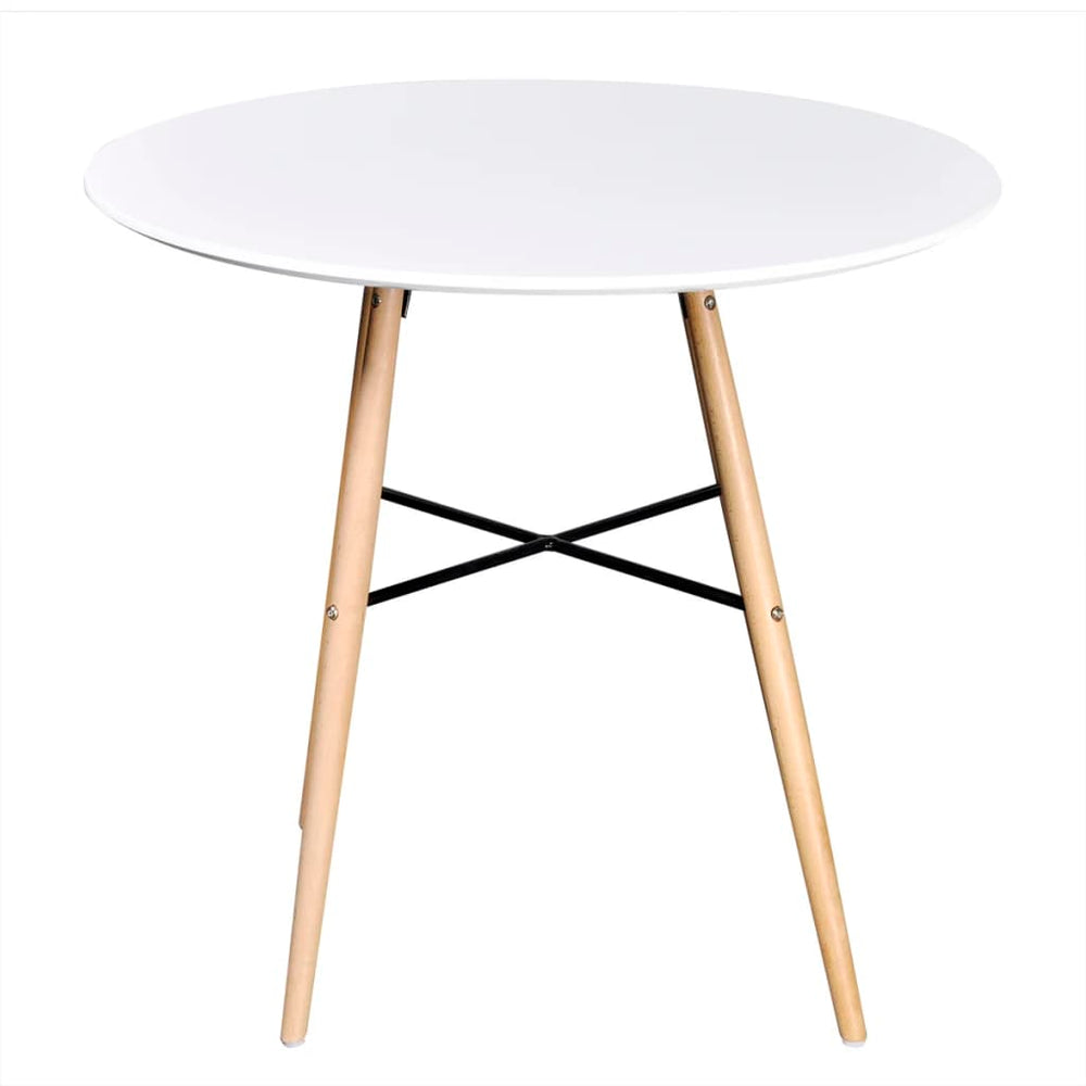 Runder Esstisch Weiß MDF