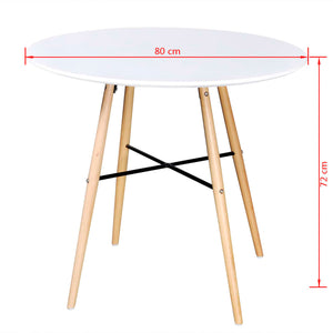 Runder Esstisch Weiß MDF