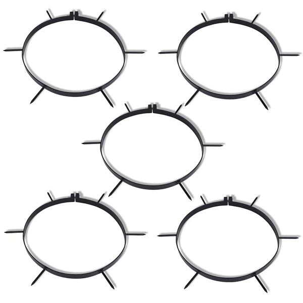 Rasenwalze mit 5 Spikes 30 cm schwarz