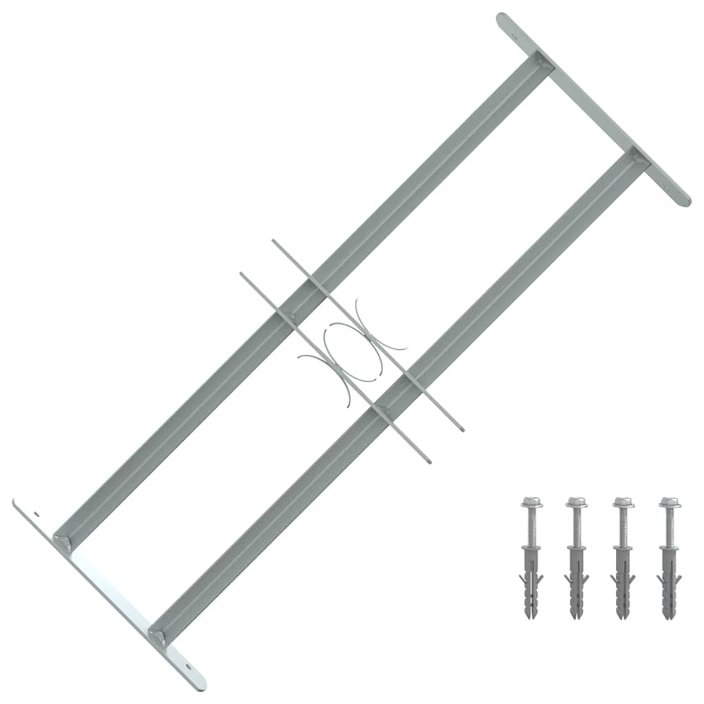 Fenstergitter Verstellbar mit 2 Querstäben 500-650 mm
