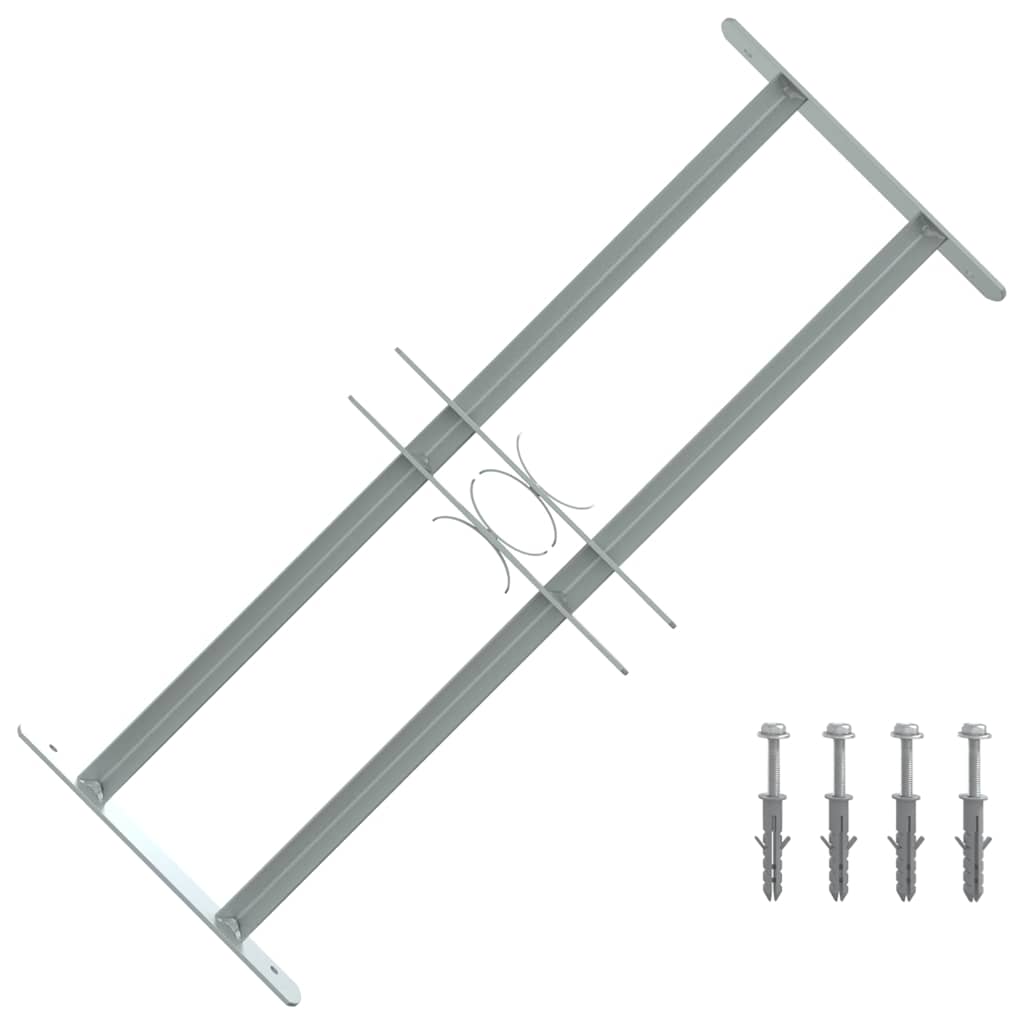 Fenstergitter Verstellbar mit 2 Querstäben 500-650 mm