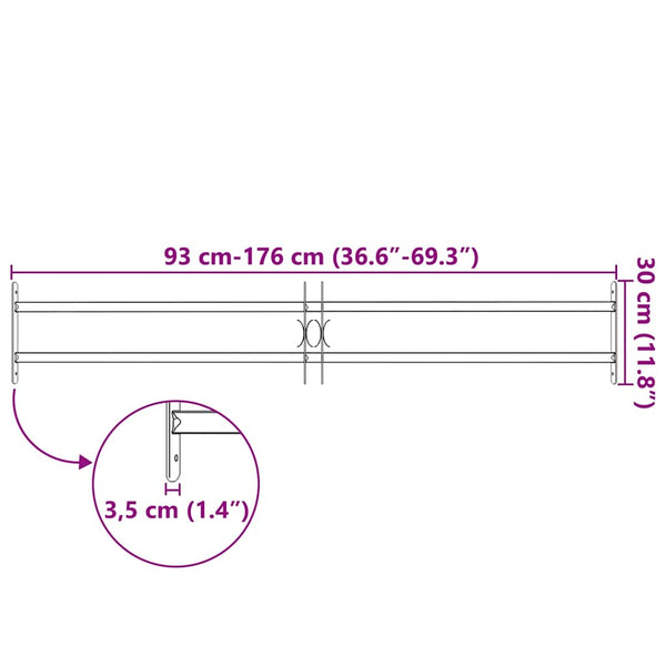 Fenstergitter Verstellbar mit 2 Querstäben 1000-1500 mm