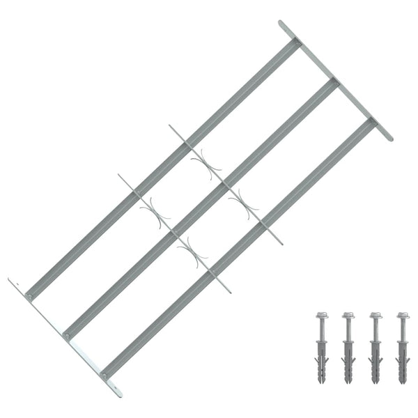 Fenstergitter Verstellbar mit 3 Querstäben 700-1050 mm