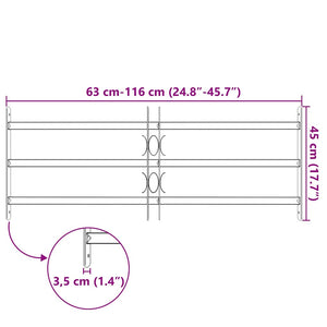 Fenstergitter Verstellbar mit 3 Querstäben 700-1050 mm