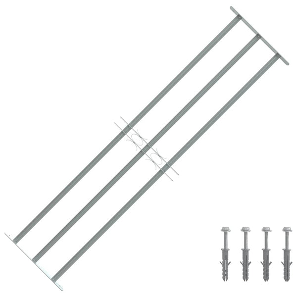 Fenstergitter Verstellbar mit 3 Querstäben 1000-1500 mm