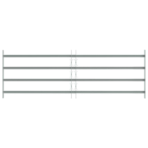 Fenstergitter Verstellbar mit 4 Querstäben 1000-1500 mm