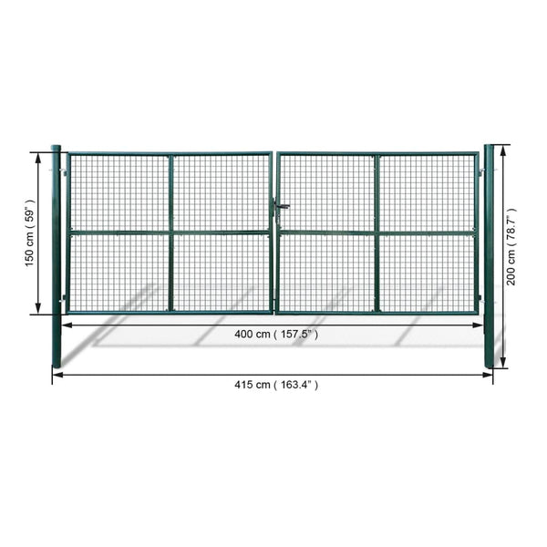 Gartentor aus Maschengewebe 400x150 cm
