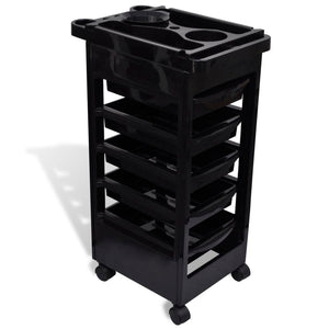 vidaXL Chariot de coiffure en plastique avec roulettes