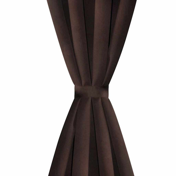 Verdunkelungs-Vorhänge mit Metallringen 135 x 245 cm Braun blackout