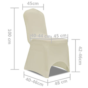 50 x Stuhlhusse Stretchhusse cremefarben