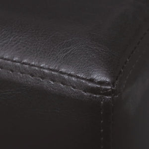 Sitzbank 139,5 cm Dunkelbraun Kunstleder