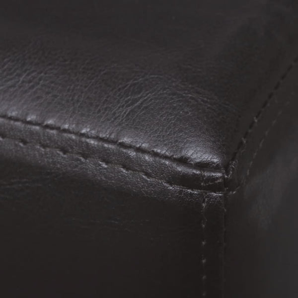 Sitzbank 139,5 cm Dunkelbraun Kunstleder