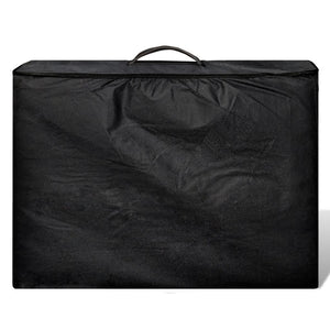 vidaXL Table de massage pliable à 2 zones avec cadre en bois noir