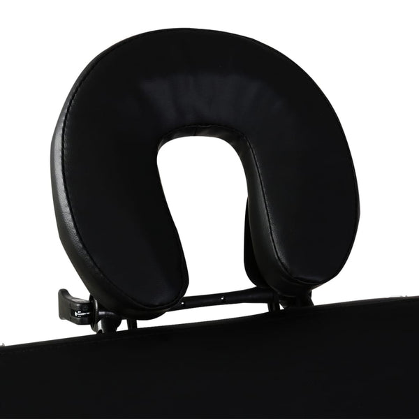 Table de massage pliable vidaXL 2 zones avec cadre en aluminium Noir
