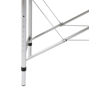 Faltbarer Massagetisch 3 Zonen Aluminium Schwarz