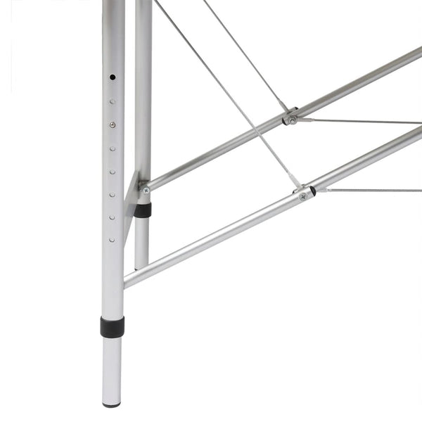 Faltbarer Massagetisch 3 Zonen Aluminium Schwarz