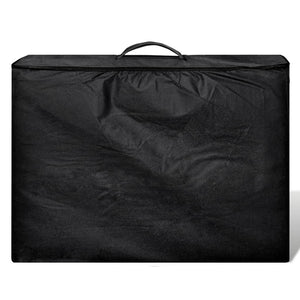 Faltbarer Massagetisch 3 Zonen Aluminium Schwarz
