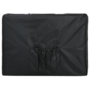 Massageliege Klappbar 4-Zonen mit Aluminiumgestell Schwarz