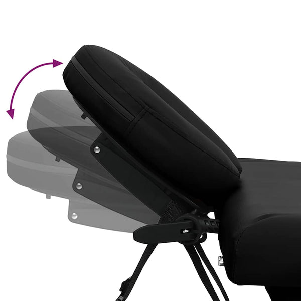 Klappbare Massageliege 4-Zonen Schwarz