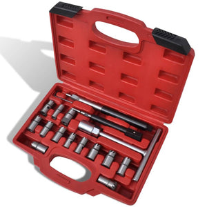 Kit de fraises pour sièges d'injecteurs diesel 17 pièces
