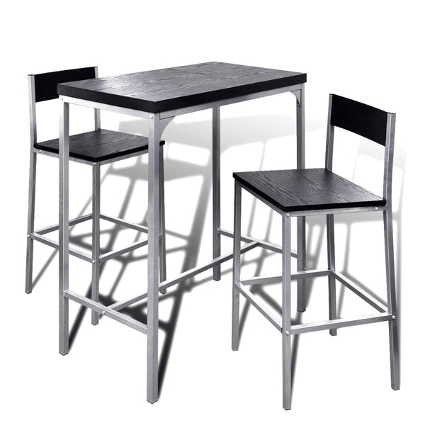 Frühstücksbar Set mit 2 Hockern