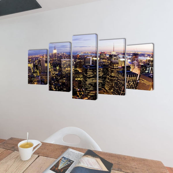 New York Wandbild Set 200x100 cm