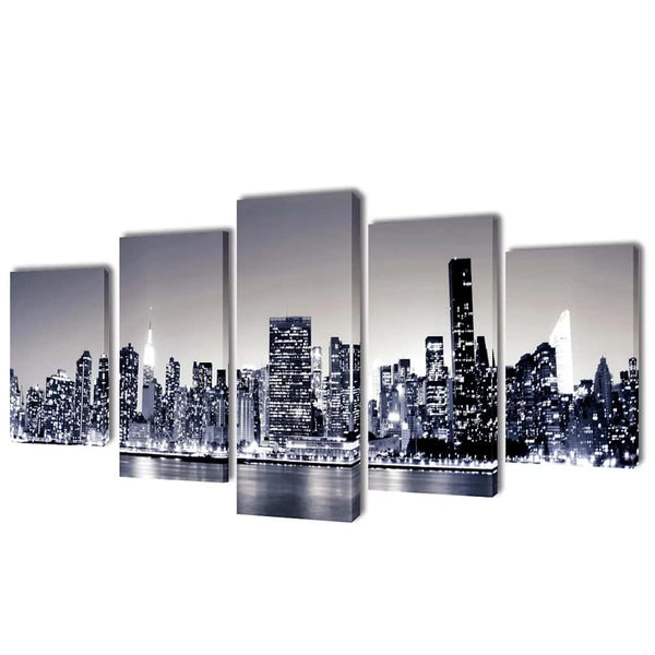 New York Wandbilder Set, 5-teilig, 100x50cm