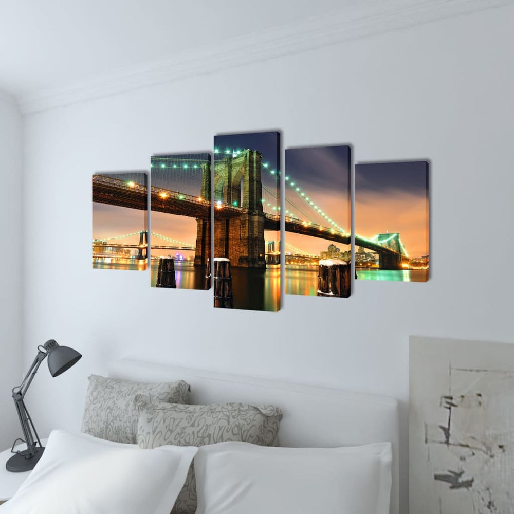 Brooklyn Bridge Wandbild Set 200x100 cm